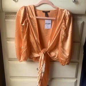 Peach Tie up blouse